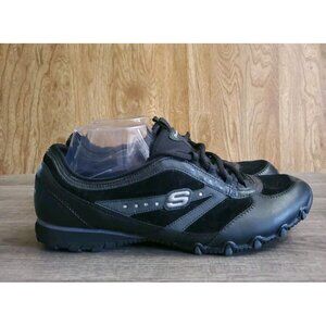 Skechers Black Athletic Shoes with Breathable Panels